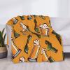Beer Bottles Pattern Throw Blanket for Couch Sofa Or Bed Throw Soft Fuzzy Plush Lightweight Blanket view 2