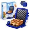 Micro Grill Classic Microwave Sandwich Maker, Microwave Grill, Toaster, 3 Minute Grilled Cheese Sandwich Maker, Thick Silicone Cover, Safe Food Grade, Panini Press, Dishwasher Safe (Blue, Regular) view 1