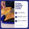 Micro Grill Classic Microwave Sandwich Maker, Microwave Grill, Toaster, 3 Minute Grilled Cheese Sandwich Maker, Thick Silicone Cover, Safe Food Grade, Panini Press, Dishwasher Safe (Blue, Regular) view 2