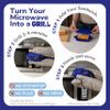 Micro Grill Classic Microwave Sandwich Maker, Microwave Grill, Toaster, 3 Minute Grilled Cheese Sandwich Maker, Thick Silicone Cover, Safe Food Grade, Panini Press, Dishwasher Safe (Blue, Regular) view 3