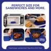 Micro Grill Classic Microwave Sandwich Maker, Microwave Grill, Toaster, 3 Minute Grilled Cheese Sandwich Maker, Thick Silicone Cover, Safe Food Grade, Panini Press, Dishwasher Safe (Blue, Regular) view 4
