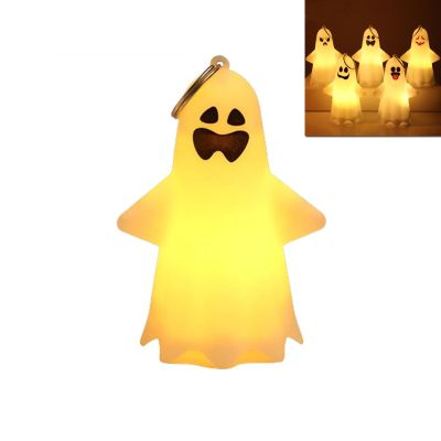2024 Carrying Little Ghost NightlightPortable Campfire Flickering NightlightHalloween Cute Ornament HangSuitable for Home Decoration, Cafes, Hotels, Churches, Festival Layout and Other (1pcsb)