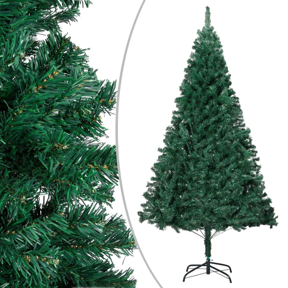 Gecheer Artificial Christmas Tree Indoor & Ourdoor Xmas Decoration for Home Party and Office with Thick Branches Green 8 ft PVC SH240763A