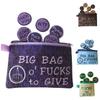 Big Bag of F * cks to Give Zipper Pouch - F*ck Pocket Tokens with Different Words, 17 Different Embroidered Badge Coins (purple) view 1
