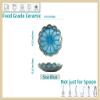 Ceramic Spoon Rest for Stove Top, Flower Cute Spoon Rest for Kitchen Counter, Cooking Spoon Holder for Kitchen Counter, Utensil Rest Spatula Rest Ladle Holder Tong Rest, 1 PC (Retro, Sea Blue) view 4
