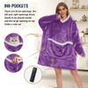 Bupekbee Wearable Blanket Hoodie with Giant Pocket, Soft Warm Sherpa Fleece Oversized Blanket Sweatshirt Gifts for Women Men view 3