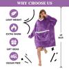 Bupekbee Wearable Blanket Hoodie with Giant Pocket, Soft Warm Sherpa Fleece Oversized Blanket Sweatshirt Gifts for Women Men view 4