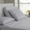 SEM B GRA Flex Head Queen Sheets Sets for Adjustable Beds-Top Split Queen Sheets Sets (4 Pcs) | Light Gray | Queen 39 Inch Down Sheets White 16 Inch Deep Sheets view 3