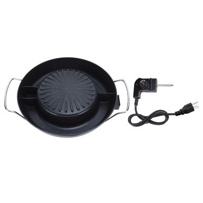 2-in-1 Electric Hot Pot and BBQ Grill Combo with Divider, 1800W Non-Stick Korean Shabu Pot for Indoor Family Gatherings, 110V US Plug
