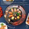 2-in-1 Electric Hot Pot and BBQ Grill Combo with Divider, 1800W Non-Stick Korean Shabu Pot for Indoor Family Gatherings, 110V US Plug view 3
