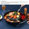 2-in-1 Electric Hot Pot and BBQ Grill Combo with Divider, 1800W Non-Stick Korean Shabu Pot for Indoor Family Gatherings, 110V US Plug view 4