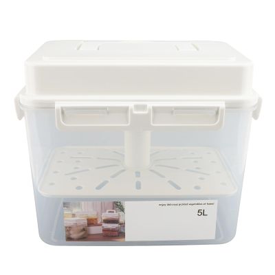 TOPINCN Kimchi Container, Airtight Pickle Fermentation Storage Container with Leakproof Lid Portable Handle for Storage, Ideal for Post Fermentation Projects