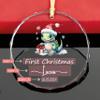ALEINA ORNAMENT Personalized Baby First Christmas Glass Ornament, Christmas Tree Baby Ornament view 3
