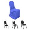 Efavormart 30PCS | Round Top Royal Blue Polyester Banquet Chair Covers Linen Dinning Chair slipcover for Wedding Party Event Catering view 1