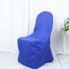Efavormart 30PCS | Round Top Royal Blue Polyester Banquet Chair Covers Linen Dinning Chair slipcover for Wedding Party Event Catering view 2