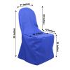 Efavormart 30PCS | Round Top Royal Blue Polyester Banquet Chair Covers Linen Dinning Chair slipcover for Wedding Party Event Catering view 3
