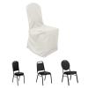 Efavormart 100 PCSIvory Polyester Banquet Chair Covers, Reusable or Disposable Stain Resistant Chair Covers view 1