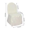 Efavormart 100 PCSIvory Polyester Banquet Chair Covers, Reusable or Disposable Stain Resistant Chair Covers view 3