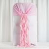 Efavormart 1 Set Wedding Chiffon Chair Sashes Pink Draping Aisle Chair Decorations Wrinkle-Free Chair Covers for Party Dining Banquet Ceremony Reception Floral Arrangement Outdoors Decor view 3