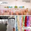 Efavormart 1 Set Wedding Chiffon Chair Sashes Pink Draping Aisle Chair Decorations Wrinkle-Free Chair Covers for Party Dining Banquet Ceremony Reception Floral Arrangement Outdoors Decor view 4