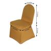 Efavormart 1 Set Gold Spandex Stretch Banquet Chair Covers for Party Dining Chairs W/Metallic Glittering Back W/Foot Pockets Washable Slip Covers Wedding Chair Covers view 3