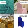 Efavormart 1 Set Gold Spandex Stretch Banquet Chair Covers for Party Dining Chairs W/Metallic Glittering Back W/Foot Pockets Washable Slip Covers Wedding Chair Covers view 4