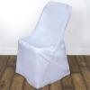 Efavormart 100 PCS White Lifetime Folding Chair Cover Dinning Chair Slipcover for Wedding Party Event Banquet Catering view 2