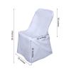 Efavormart 100 PCS White Lifetime Folding Chair Cover Dinning Chair Slipcover for Wedding Party Event Banquet Catering view 3