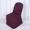Efavormart 50PCS Round Top Burgundy Polyester Banquet Chair Covers Linen Dinning Chair slipcover for Wedding Party Event Catering view 2