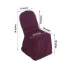 Efavormart 50PCS Round Top Burgundy Polyester Banquet Chair Covers Linen Dinning Chair slipcover for Wedding Party Event Catering view 3