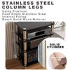 BAYTEWJX Audio Rack,Gaming Shelf,AV Media Stand Corner Shelf,DVD Shelf,CD Display Cabinet,Entertainment Stand,Rack Audio Tower,Record Player Stand,for Living,Gaming,Recording Room.(Black,60x48x76cm) view 3