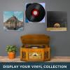 Clear Vinyl Record Shelf Wall Mount, 6 Pack 4 Inch Vinyl Record Storage Shelf, LP Records Vinyl Albums Holders Display Shelf, Floating Wall Shelves for Vinyl Record Photo Book Magazines Living Room view 2