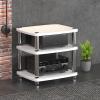 BAYTEWJX Audio Rack,Gaming Shelf,AV Media Stand Corner Shelf,DVD Shelf,CD Display Cabinet,Entertainment Stand,Rack Audio Tower,Record Player Stand,for Living,Gaming,Recording Room.(White,60x48x57cm) view 1