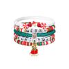 Sylph 5PCS Christmas Bracelets Set for Women Bell/Santa Claus/Snowflake/Reindeer Bracelets Stackable Bracelet Holiday Preppy Christmas Layering Stuff Jewelry Gifts for Her view 1