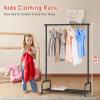 SLEEPING LAMB Kids Clothing Rack, Small Baby Clothes Rack with Bottom Storage Shelf, Toddler Clothes Hanger Rack with Bottom Storage Clothing Racks for hanging Clothes, Black view 2