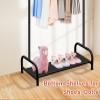 SLEEPING LAMB Kids Clothing Rack, Small Baby Clothes Rack with Bottom Storage Shelf, Toddler Clothes Hanger Rack with Bottom Storage Clothing Racks for hanging Clothes, Black view 4