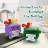 Emotional Support Dumpster Fire - Positive Crochet Birthday Valentines Gifts for Her Women Men Girls Coworker Friend, Handmade Easter Basket Stuffers Essentials Gift Home Accessories Decor (Purple) view 4