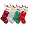 Ulico Personalized Christmas Stocking20 Large Embroidered Custom Name Stockings, Velvet Xmas Stocking for Kids,Holiday Family Stocking for Fireplace Party Decoration1 Pcs view 1