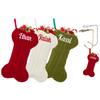 Ulico Custom Pet Christmas Stocking, Large Personalized Embroidered Name Stocking for Dogs Cats,Bone Shape Stockings,Xmas Decorations Fireplace Hanging Stockings Family Holiday Stockings 4 Pcs view 1