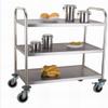 DUANZEYUQA Movable Trolleys, Kitchen Storage Hand Trucks, 3 Tier Hotel Catecart with Handle,Stainless Steel Restaurants Collecting Serving with Brake Wheel/a/S-75 * 40 * 83Cm view 1