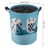 Laundry Hamper Two White Dice Laundry Basket Waterproof Dirty Clothes Basket with Handles Portable Laundry Organizer Collapsible Washing Bin for Laundry Room 17.3 In view 2