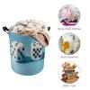 Laundry Hamper Two White Dice Laundry Basket Waterproof Dirty Clothes Basket with Handles Portable Laundry Organizer Collapsible Washing Bin for Laundry Room 17.3 In view 3