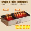 Food Party Hot Pot Electric Grill 2 in 1 Korean BBQ Grill Indoor Smokeless Hotpot Pot Electric Cooker Sahabu Shabu Pot Non Stick (Large) view 3