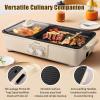 Food Party Hot Pot Electric Grill 2 in 1 Korean BBQ Grill Indoor Smokeless Hotpot Pot Electric Cooker Sahabu Shabu Pot Non Stick (Large) view 4