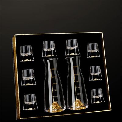 13ml Mini Spirit Glass Crystal Glass Wine Glass Set Decanter Brandy Vodka Moutai Spirit Glass Family Wine Glass Set,B-10