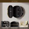 TETOTE Gold Medicine Cabinet with Mirror Round Medicine Cabinets 20 x 20 for Bathroom Modern Bathroom Organizer with Shelves Adjustable Shelves Wall Mounted view 2