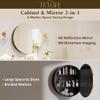 TETOTE Gold Medicine Cabinet with Mirror Round Medicine Cabinets 20 x 20 for Bathroom Modern Bathroom Organizer with Shelves Adjustable Shelves Wall Mounted view 3