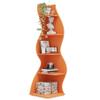 Tribesigns Corner Shelf, Modern 5-Tier Wall Corner Bookshelf, Stylish Corner Small Bookcase Storage Rack Plant Stand with Unique Shape for Living Room, Home Office (Orange, 1PC) view 1