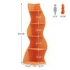 Tribesigns Corner Shelf, Modern 5-Tier Wall Corner Bookshelf, Stylish Corner Small Bookcase Storage Rack Plant Stand with Unique Shape for Living Room, Home Office (Orange, 1PC) view 3