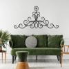 Aportif Metal Scroll Wall Decor, Wrought Iron Scroll Wall Art, Flower Decorations, Minimalist Artwork, Rustic Metal Art, Above Bed Decorations, Bedroom Decor (Black, 30x15 in | 76x38 cm) view 2